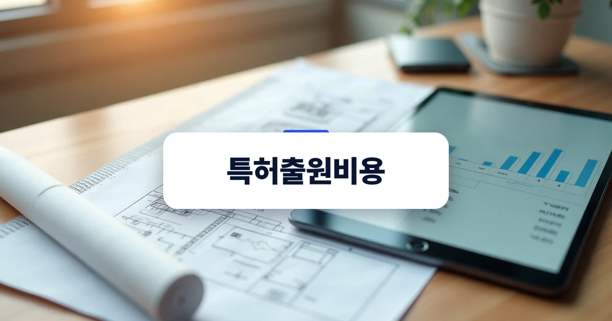 특허출원비용 기준과 절차를 검토하는 깔끔한 데스크 전경