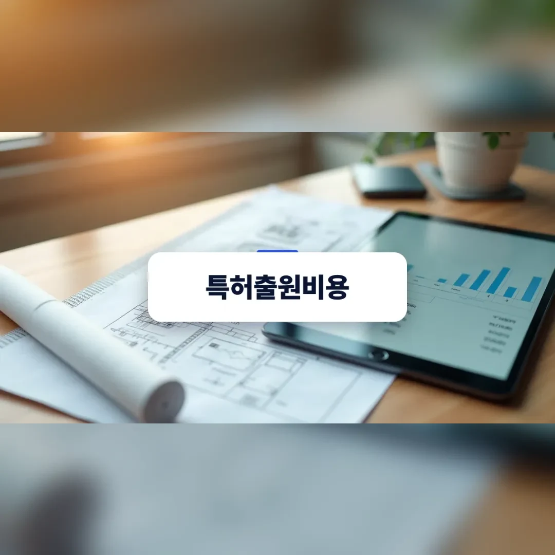 특허출원비용 기준과 절차를 검토하는 깔끔한 데스크 전경