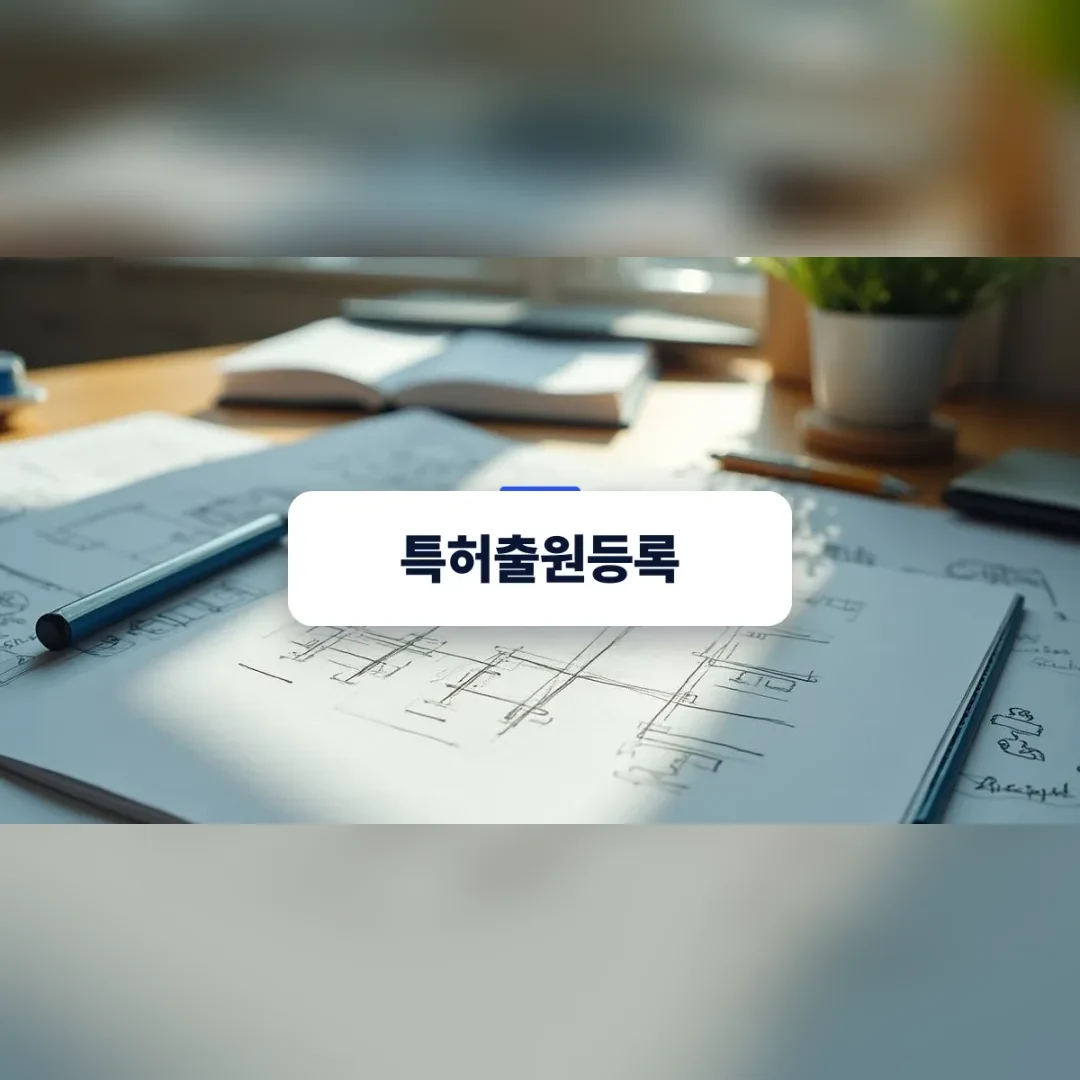 특허출원등록 준비를 위해 아이디어를 정리하는 업무 환경