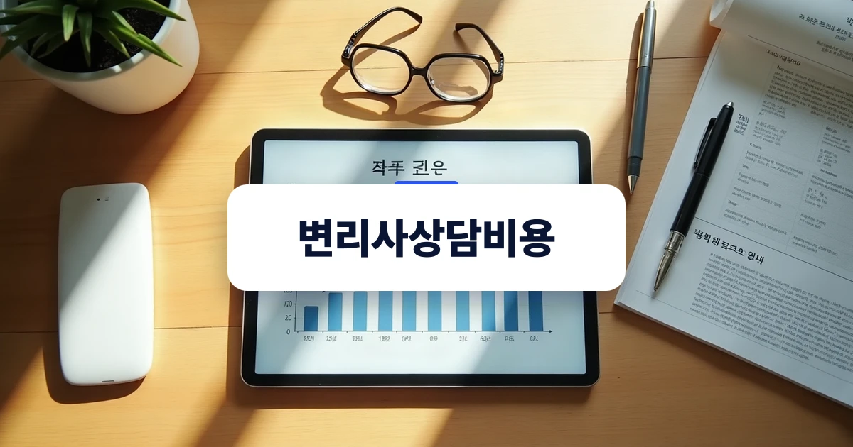 지식재산권 상담 및 비용 분석을 상징하는 정갈한 책상 풍경