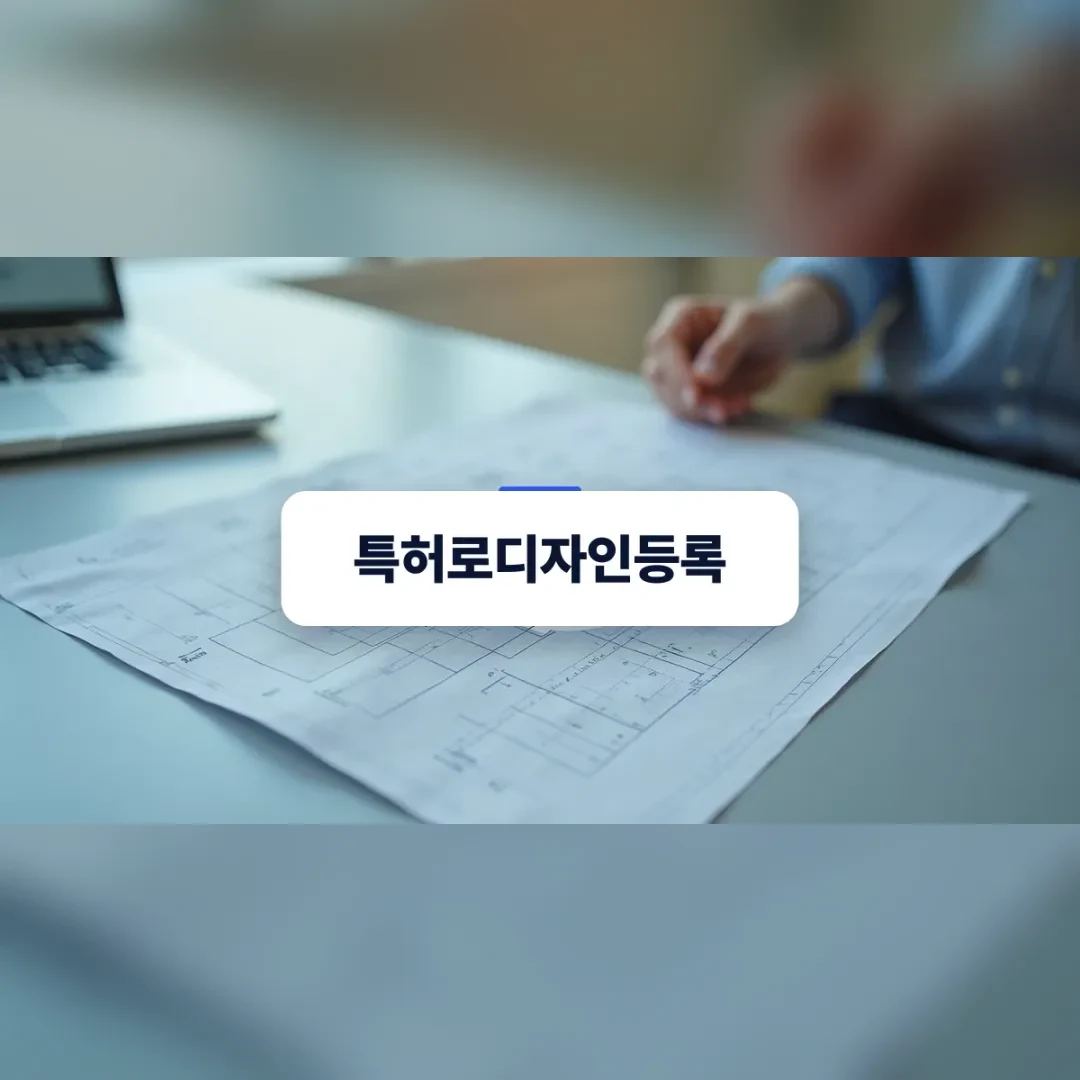 기술적 설계도와 제품 실루엣이 겹쳐진 모습