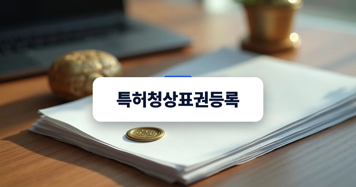 지식재산처 상표권 등록 관련 서류가 정돈된 모습
