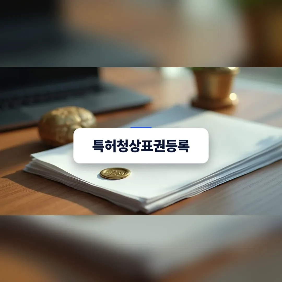 지식재산처 상표권 등록 관련 서류가 정돈된 모습