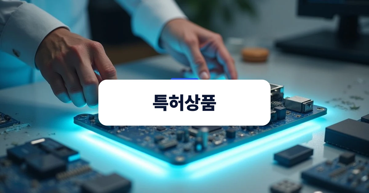 특허상품 — 작업대 위에서 전자 제품 시제품의 치수를 측정한 후 검토하는 한국인 사업자