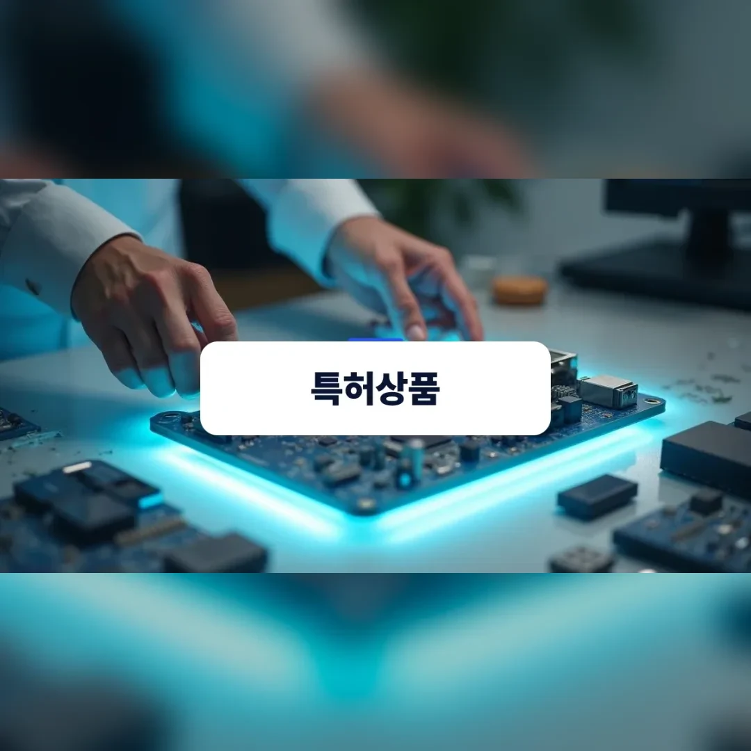 특허상품 — 작업대 위에서 전자 제품 시제품의 치수를 측정한 후 검토하는 한국인 사업자