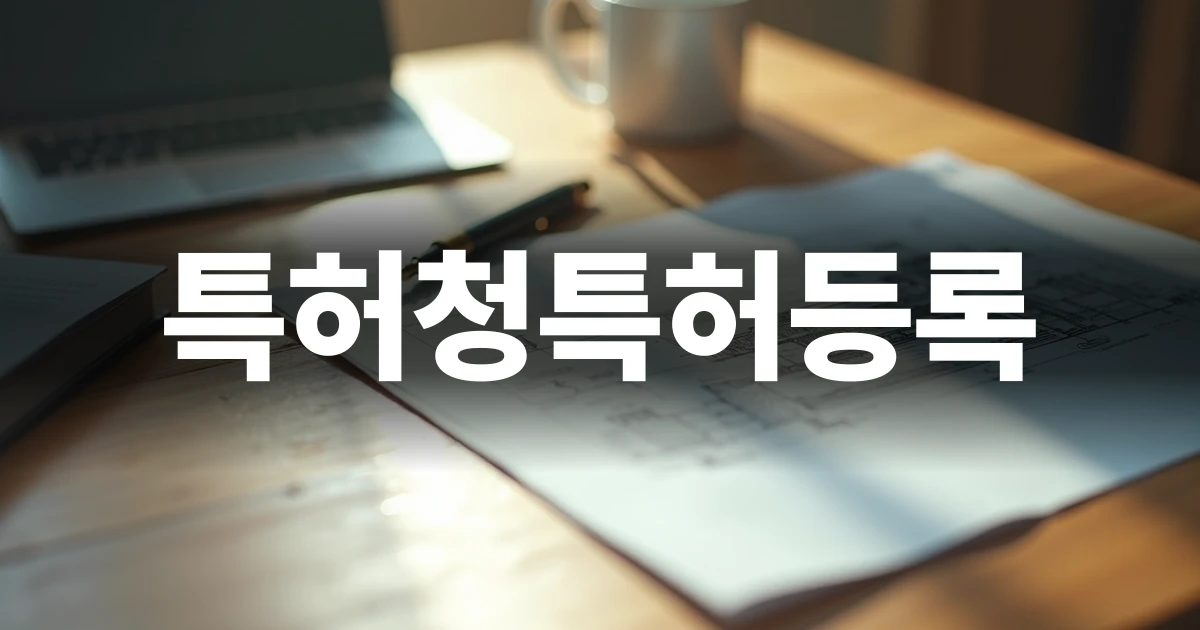 특허청특허등록 전략 수립을 위한 문서 검토 모습