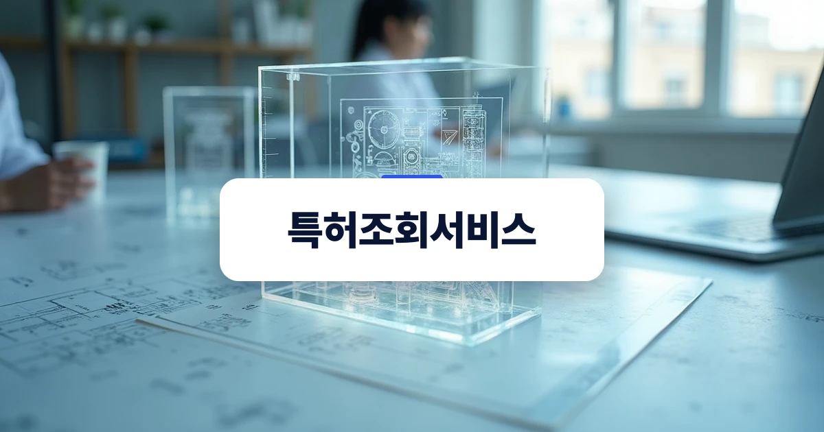 특허 출원 전 선행기술조사와 기술 구조 분석을 상징하는 정밀 도면 구성 이미지
