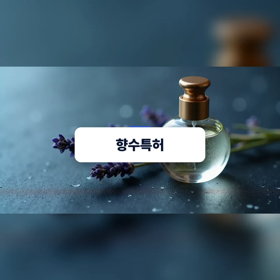 향수병과 천연 원료가 놓여 있는 모습