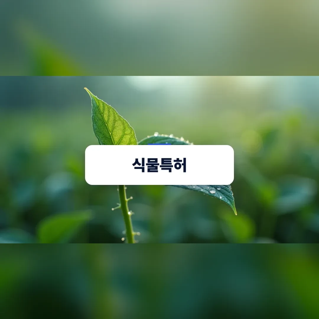 식물특허 — 물방울이 맺힌 초록 잎