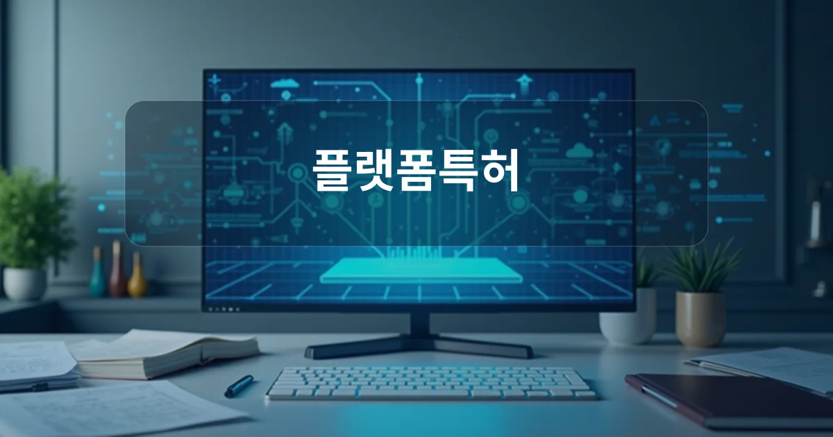 플랫폼특허 개념을 검토하는 사업자의 업무 공간