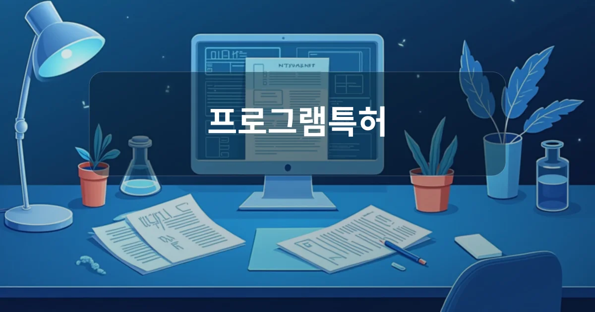 프로그램특허 개념을 상징하는 현대적인 일러스트