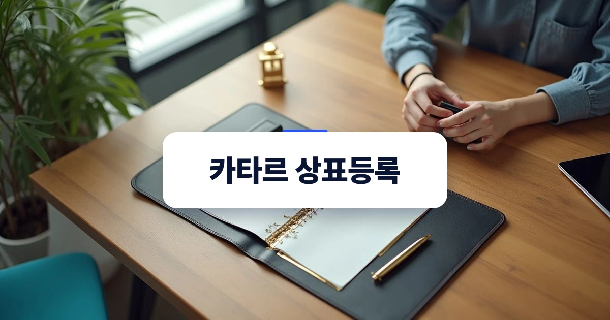 카타르 상표등록 절차와 준비를 상징하는 서류와 도장 정물