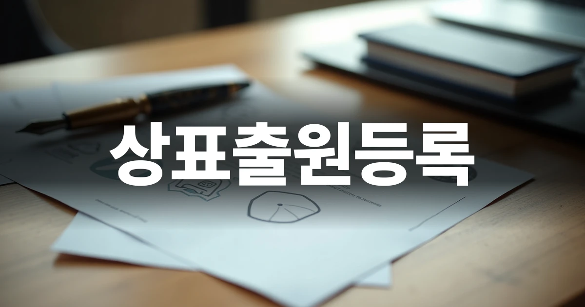 상표출원등록 준비를 위한 깔끔하고 전문적인 테이블 세팅