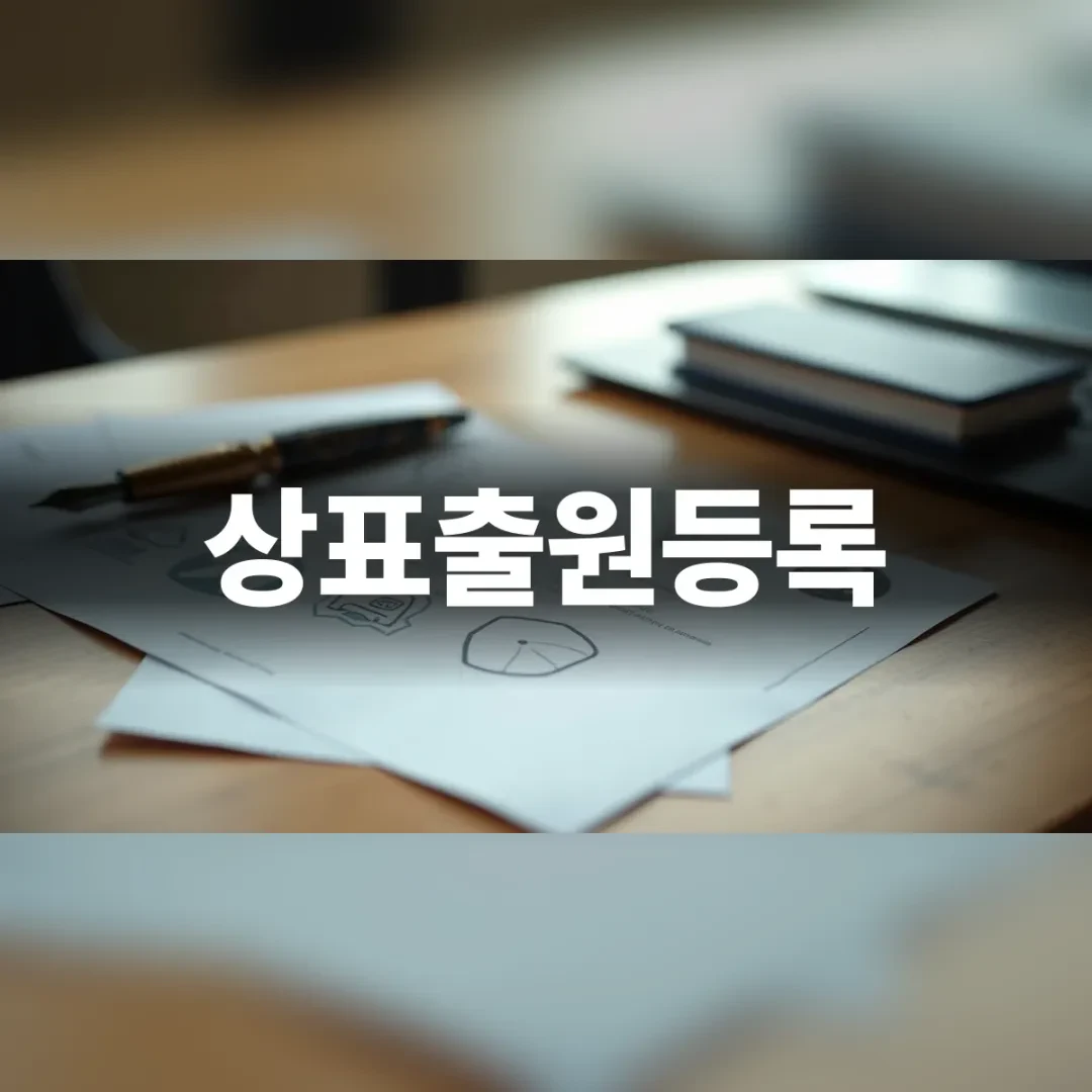 상표출원등록 준비를 위한 깔끔하고 전문적인 테이블 세팅