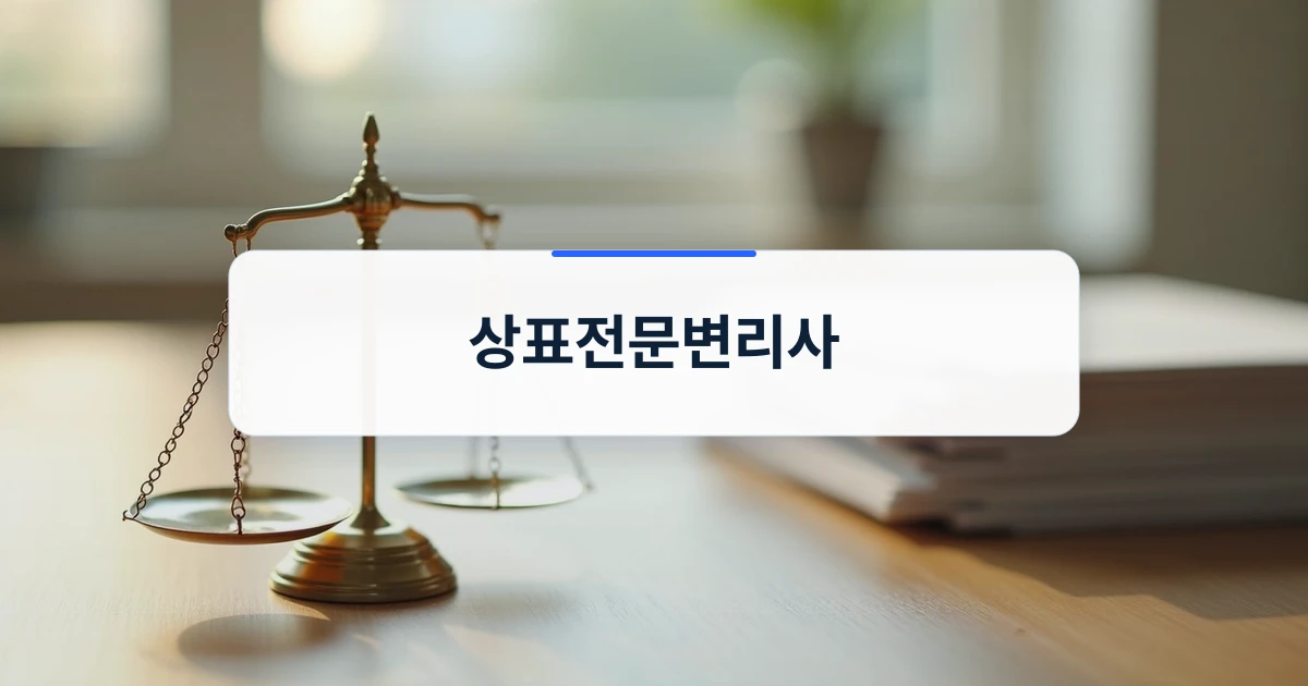 상표전문변리사 칼럼을 상징하는 균형 잡힌 저울과 서류