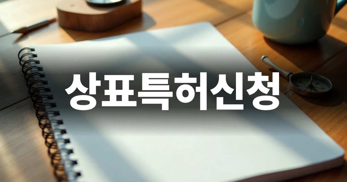 브랜드 권리 확보를 고민하는 사업자의 책상 위 깔끔한 업무 환경