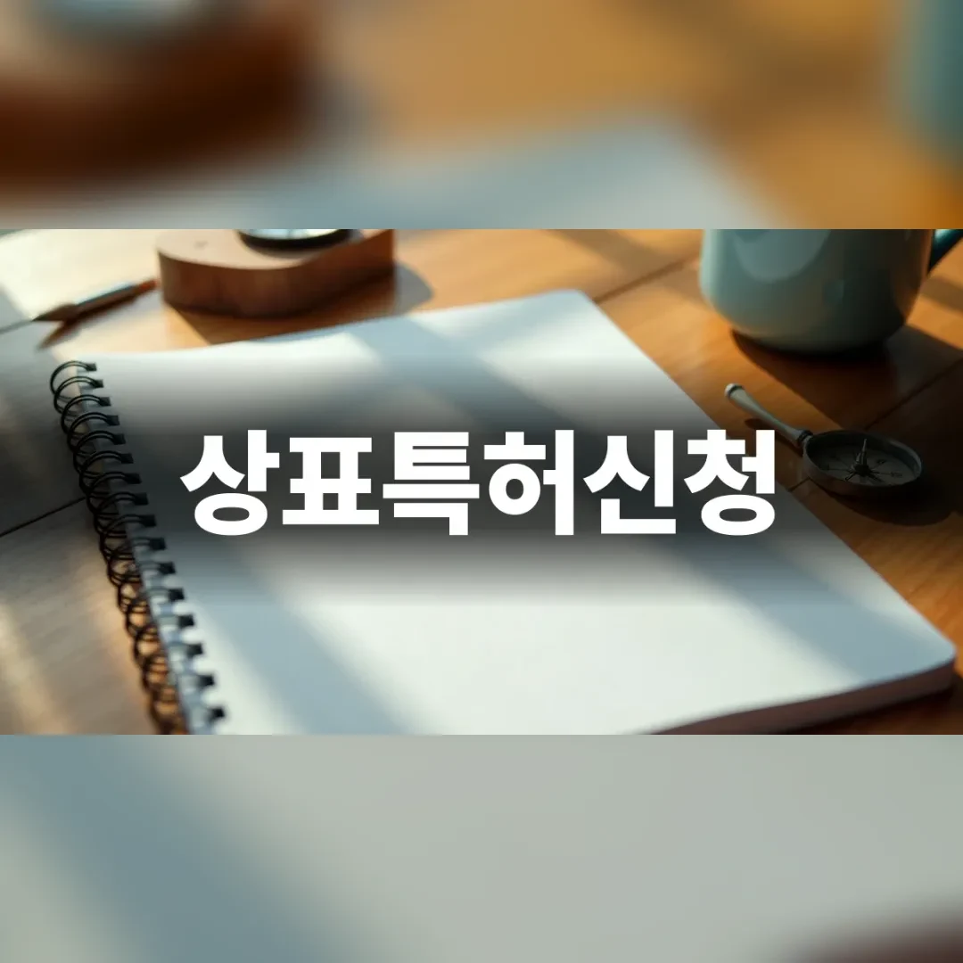 브랜드 권리 확보를 고민하는 사업자의 책상 위 깔끔한 업무 환경