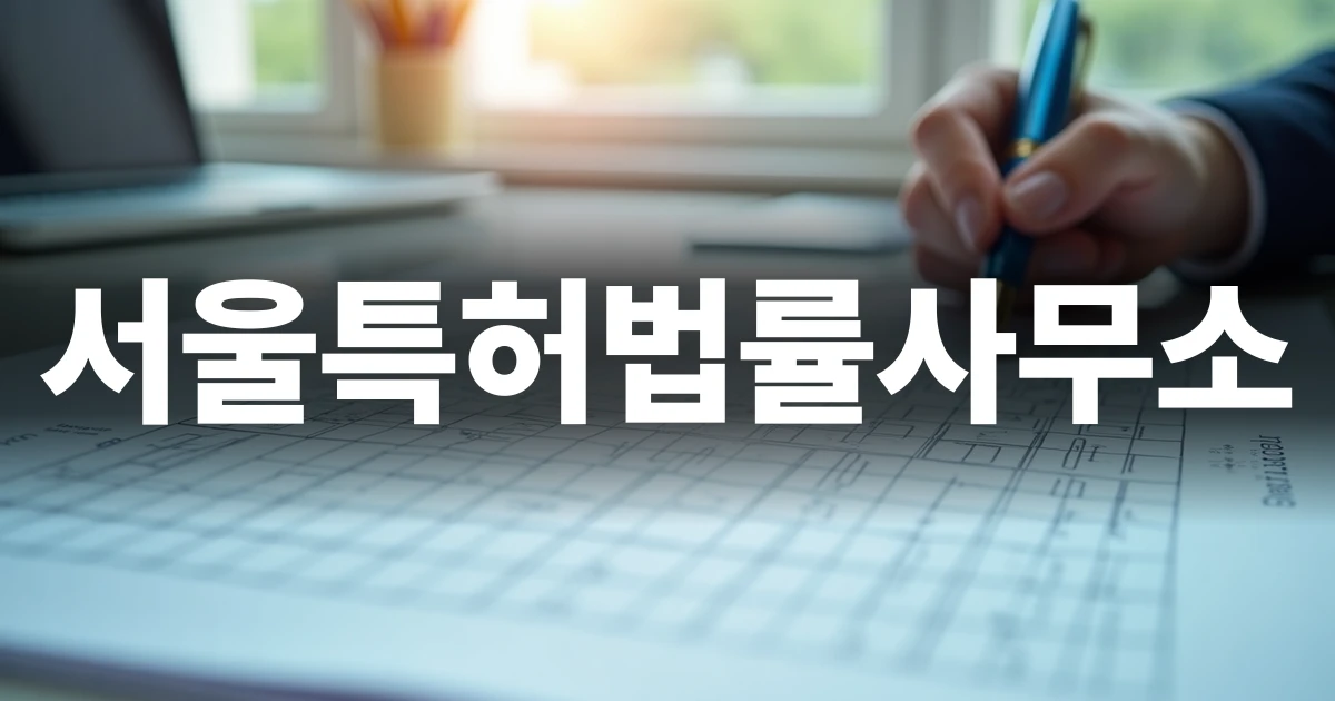 서울특허법률사무소 선택을 고민하는 사업자를 위한 전문적인 이미지