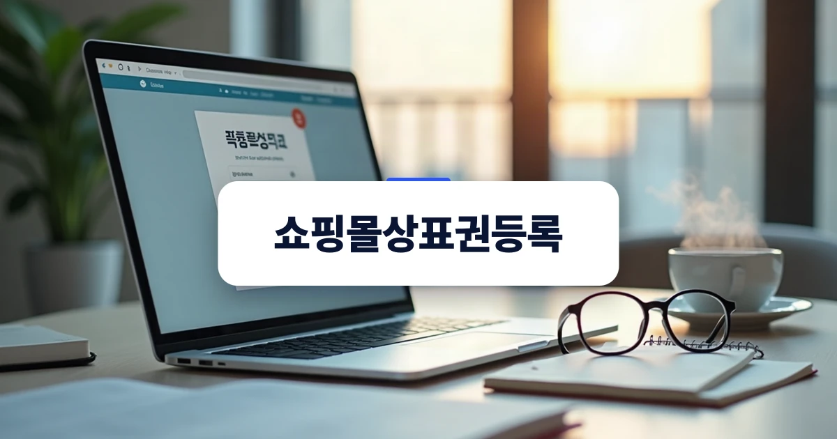 쇼핑몰상표권등록을 시작하는 사업자의 책상 풍경