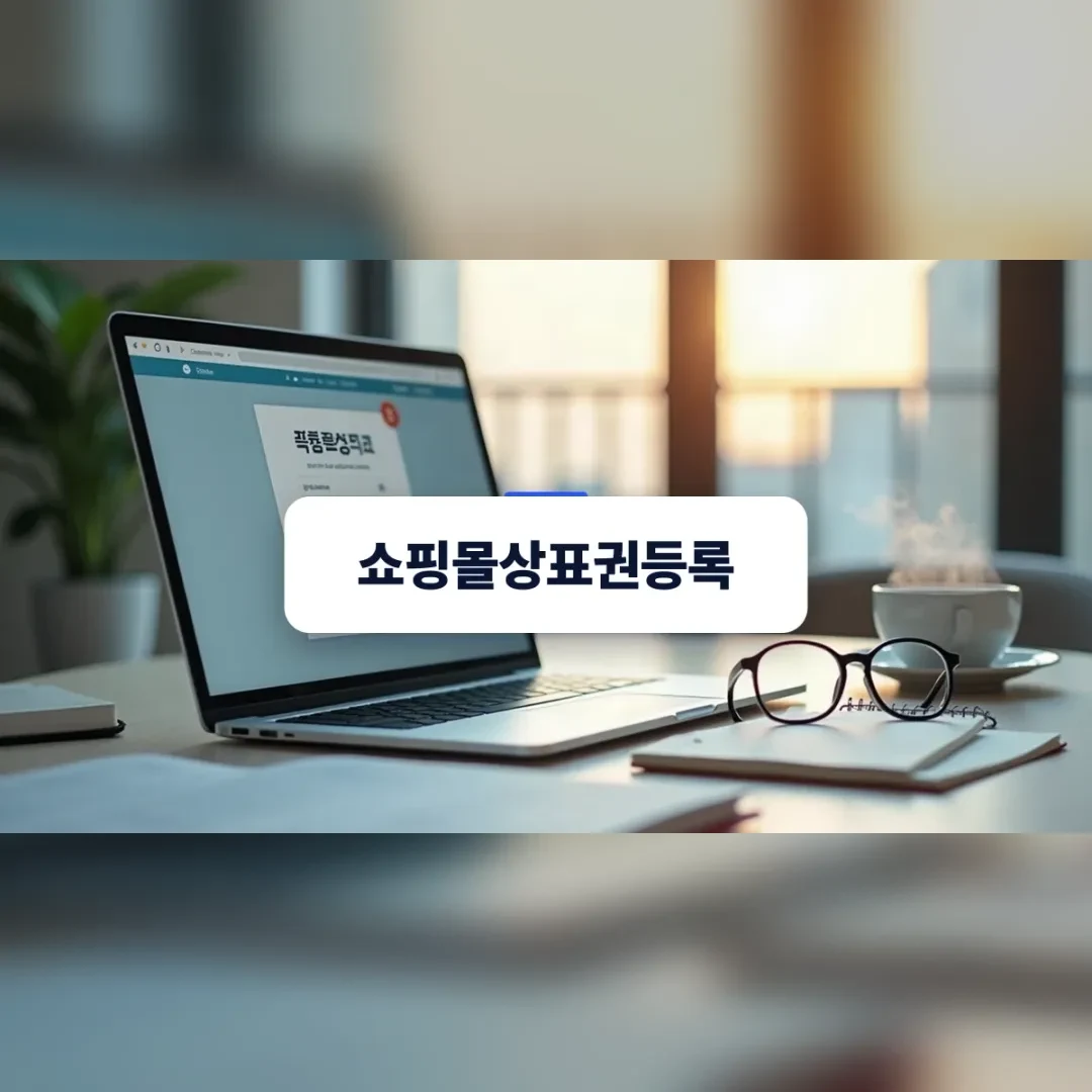 쇼핑몰상표권등록을 시작하는 사업자의 책상 풍경