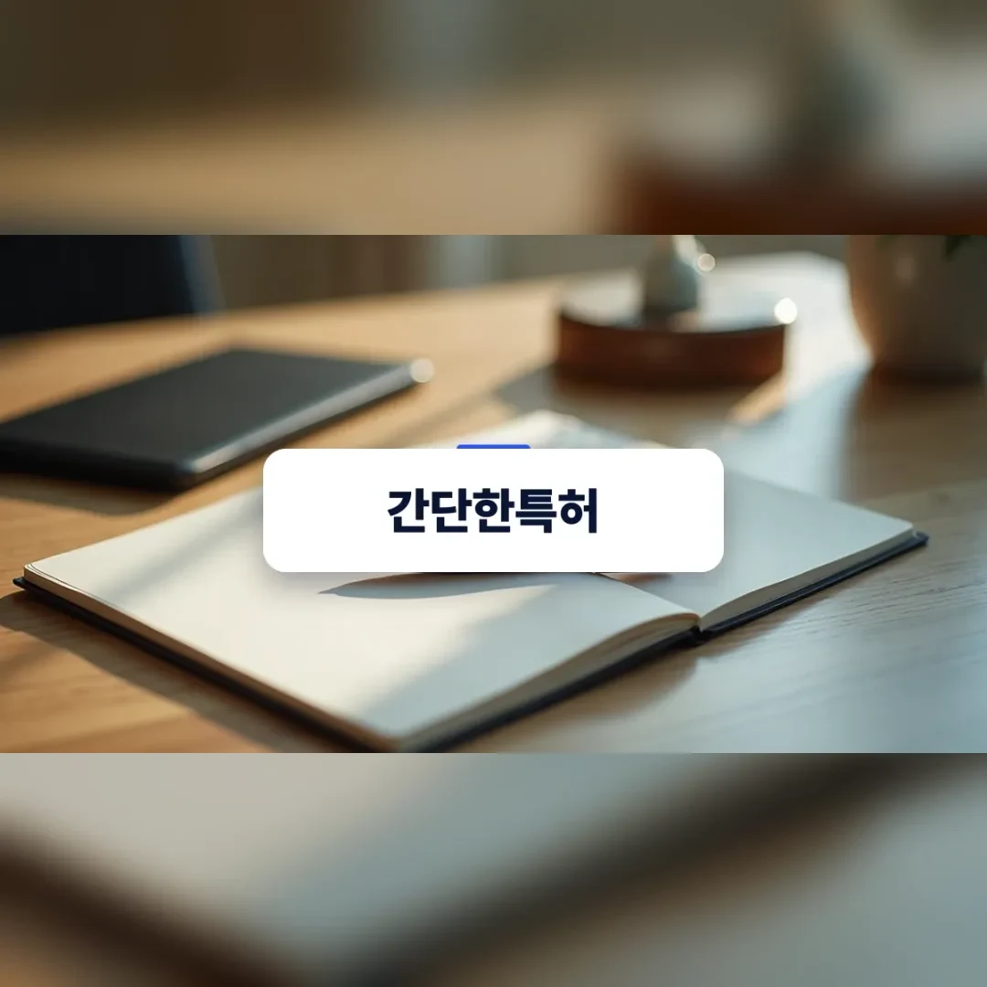 간단한특허 출원을 준비하는 사업자의 깔끔한 작업 책상