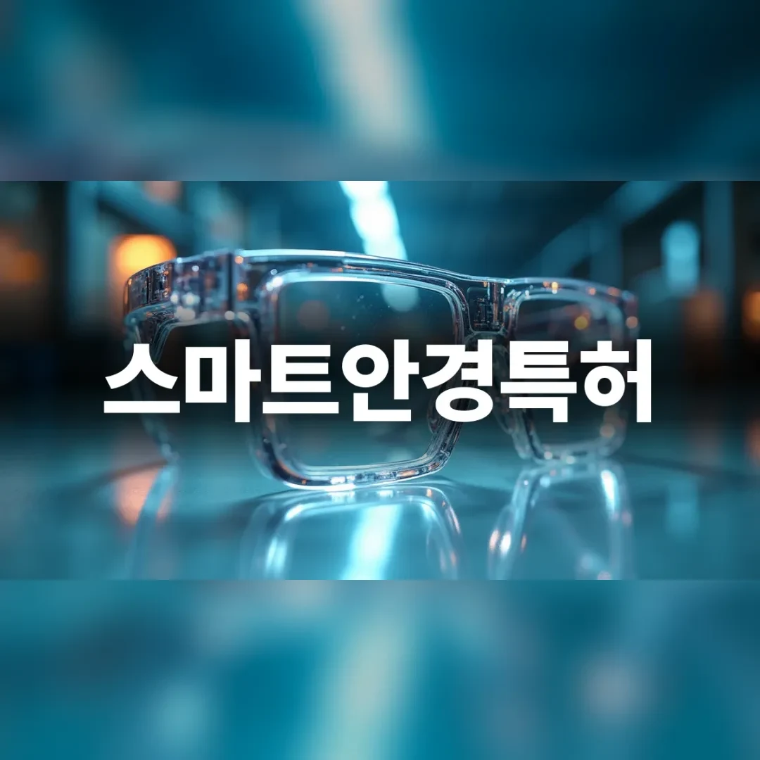 스마트안경특허 — 푸른 빛을 받는 투명한 안경테