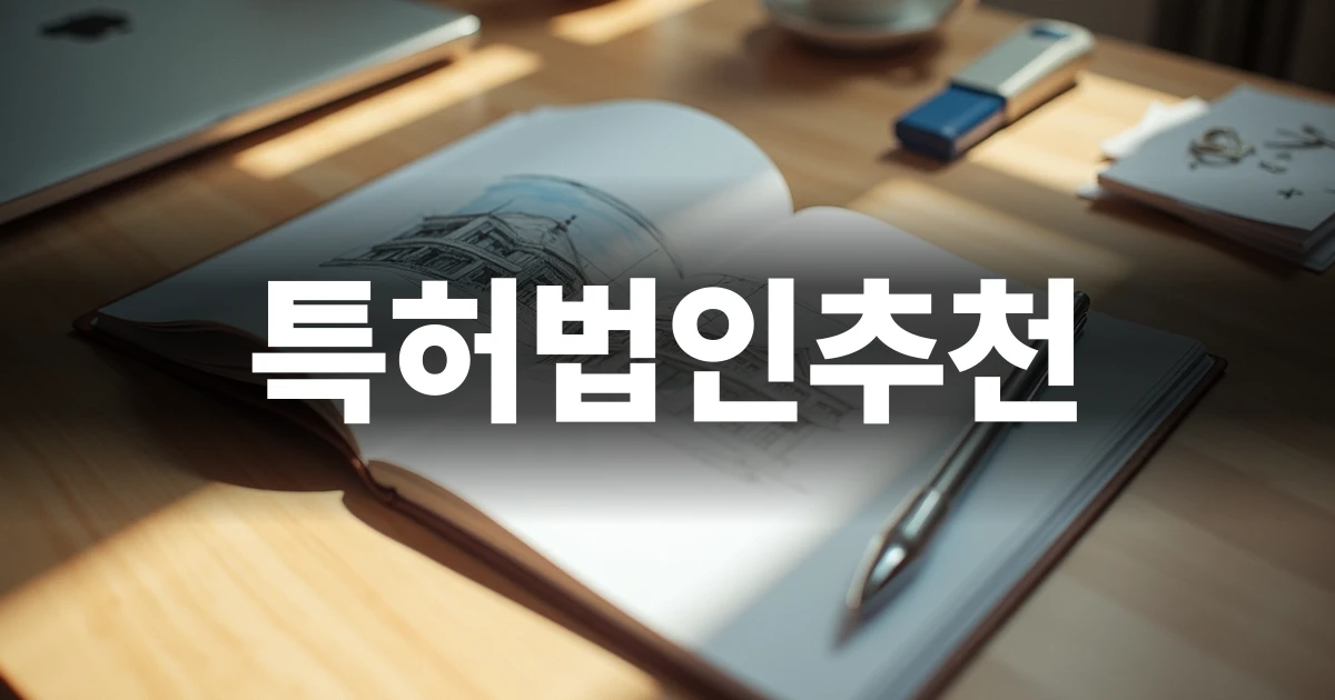 특허법인추천을 고려하는 사업자의 책상 위 깔끔한 서류와 펜