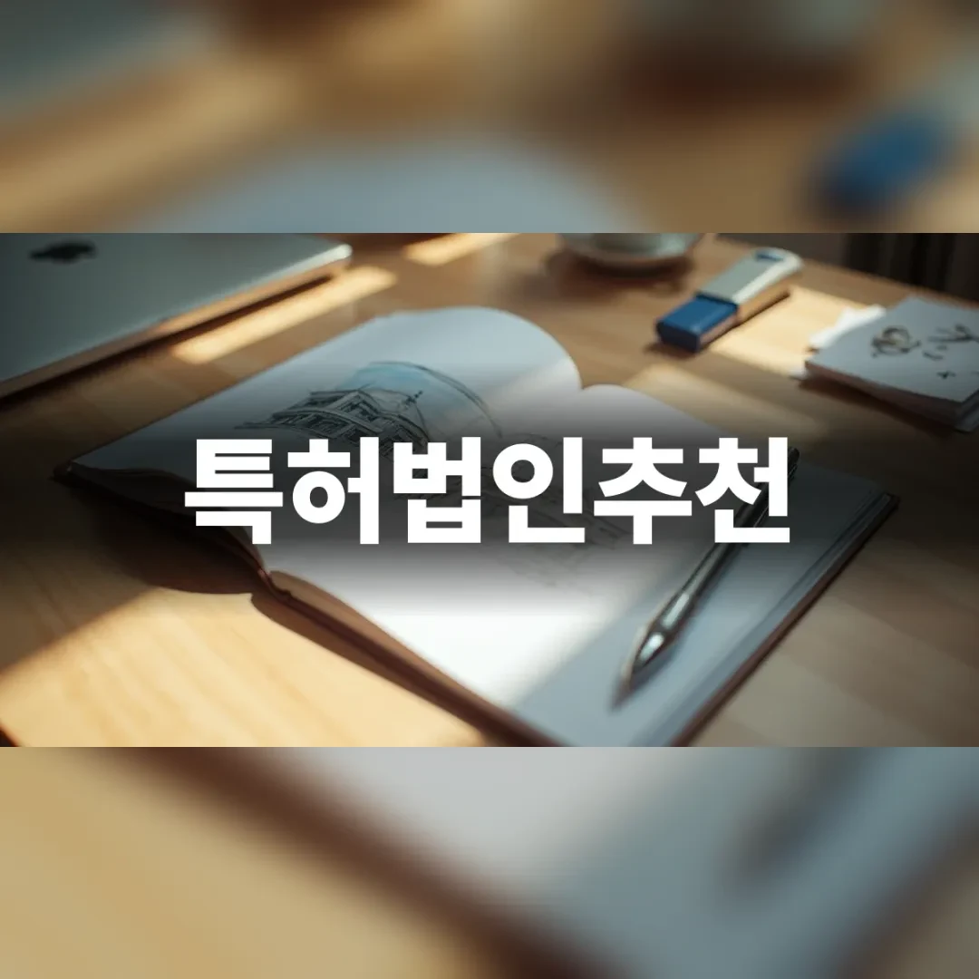 특허법인추천을 고려하는 사업자의 책상 위 깔끔한 서류와 펜