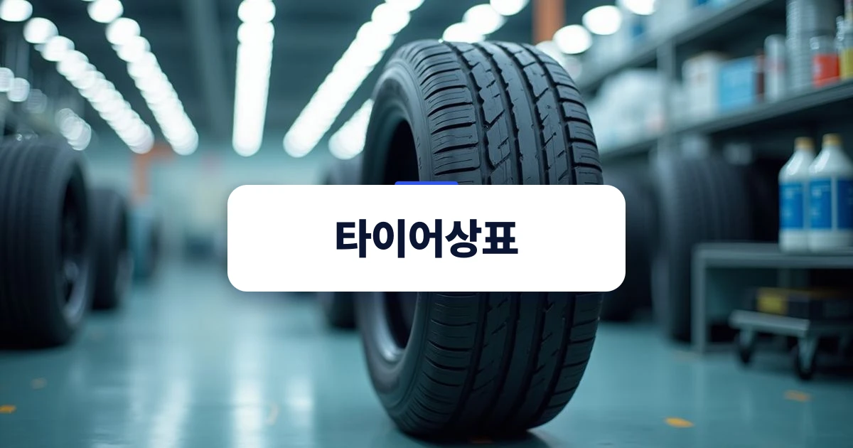 타이어상표 — 신제품 타이어 트레드 홈과 고무 표면을 정밀하게 검수하는 모습