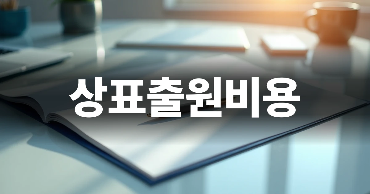 상표출원비용을 검토하는 차분한 분위기의 문서와 펜