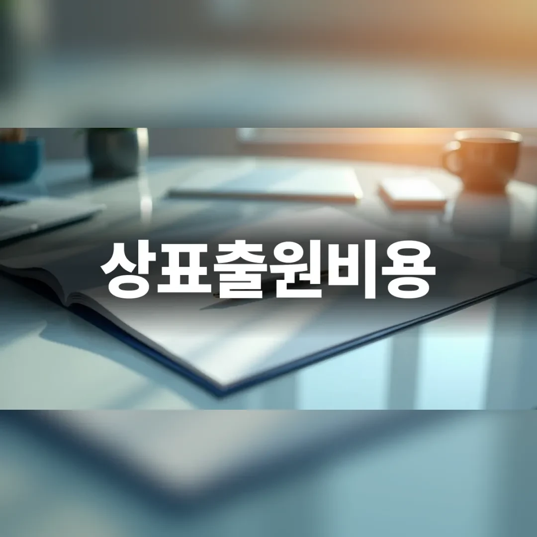 상표출원비용을 검토하는 차분한 분위기의 문서와 펜