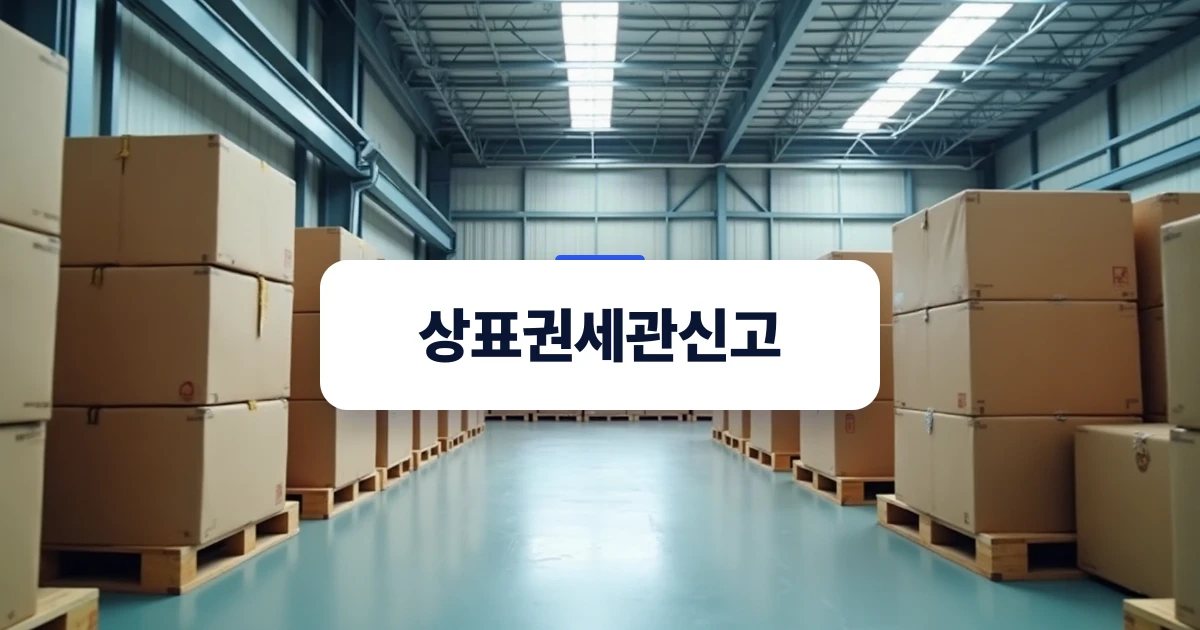 상표권세관신고를 위한 물류 통관 현장 전경