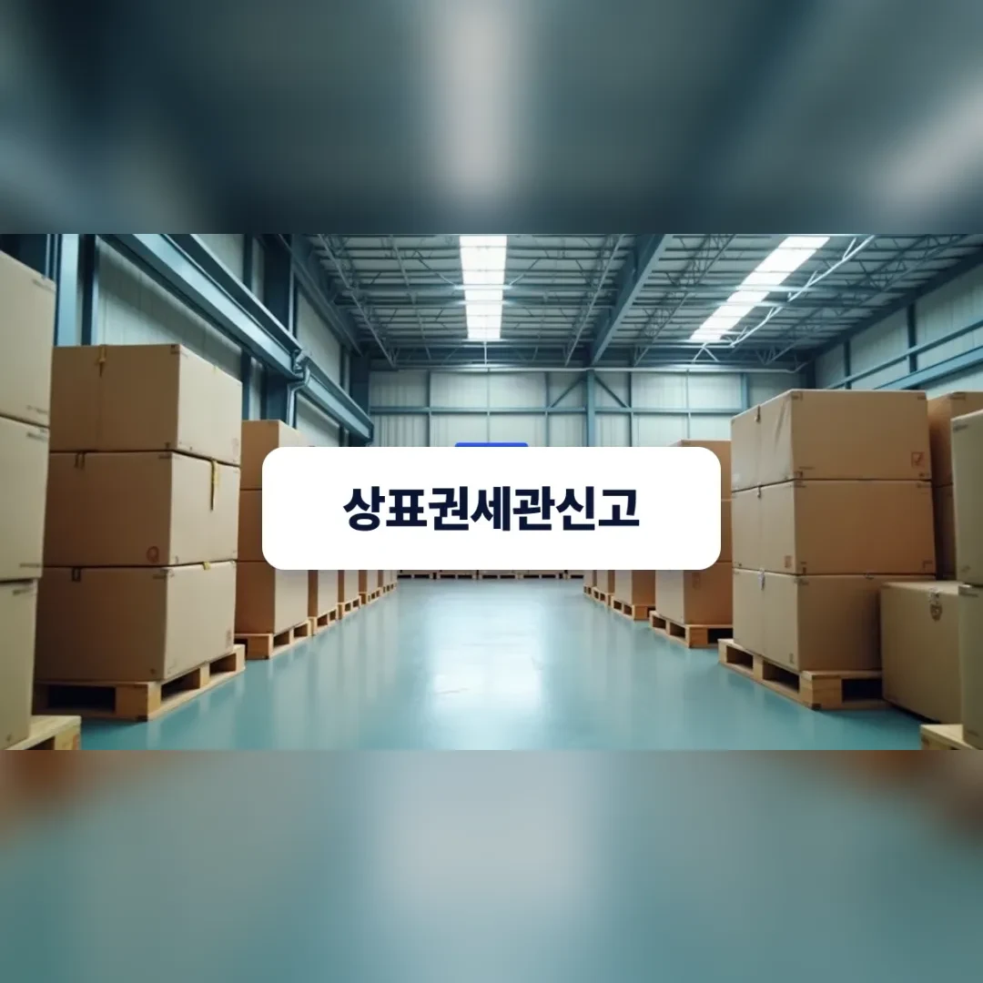 상표권세관신고를 위한 물류 통관 현장 전경