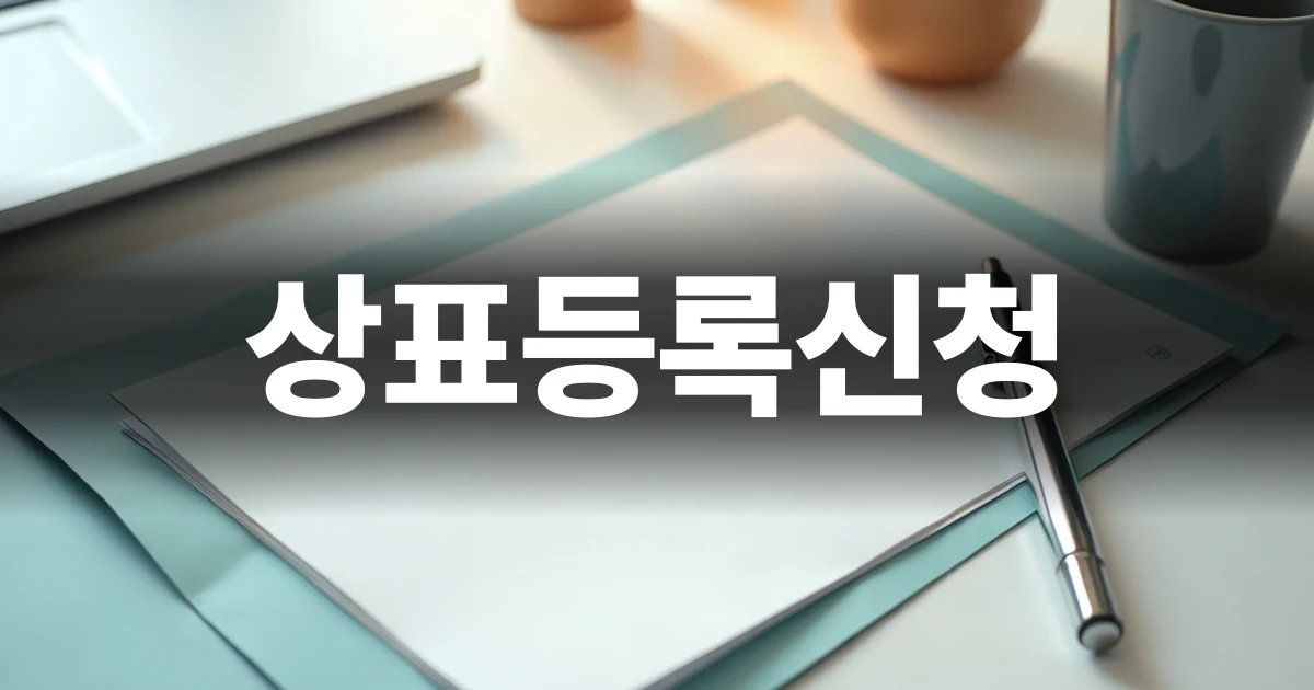 상표등록신청을 준비하는 깔끔한 사무실 책상