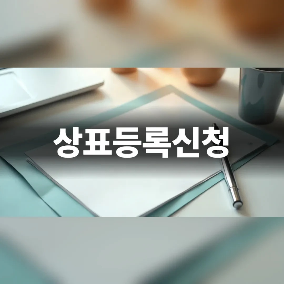 상표등록신청을 준비하는 깔끔한 사무실 책상
