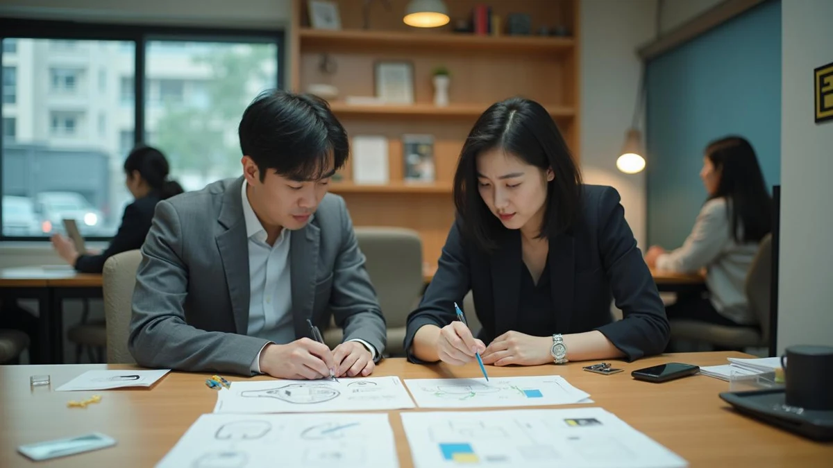 선행 상표 조회를 진행하는 한국인 공동창업자