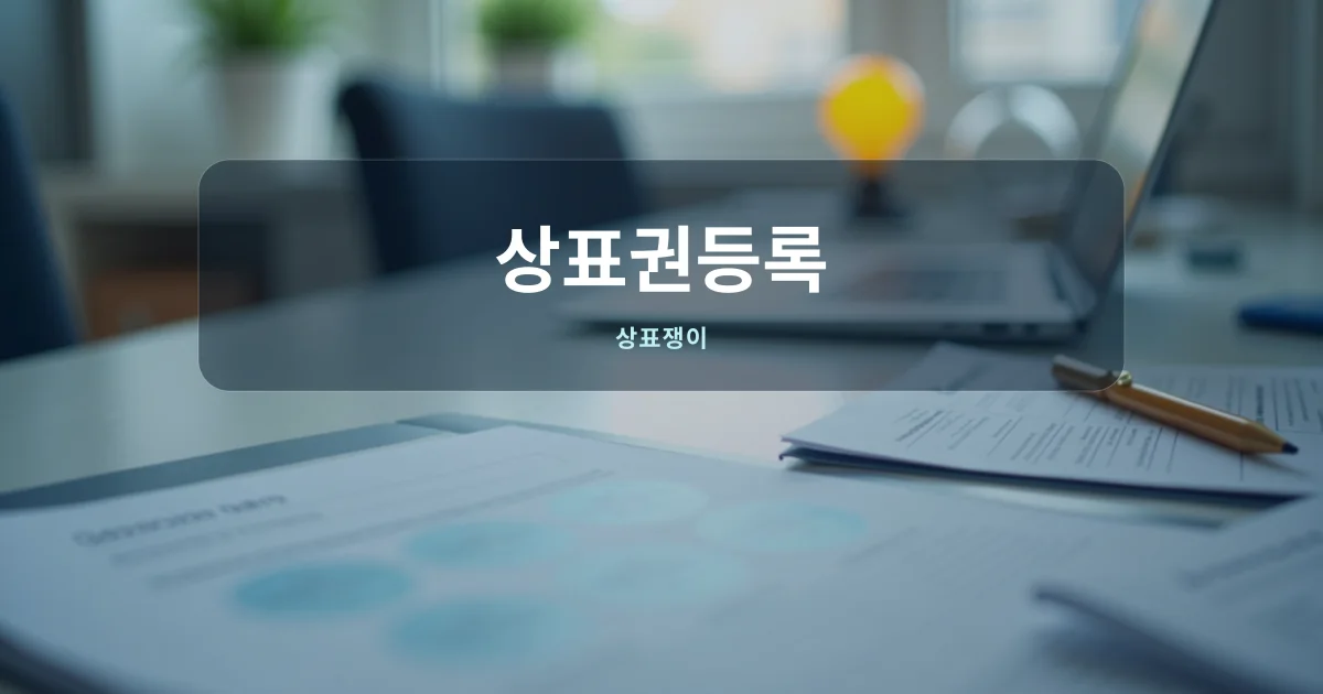 상표권등록을 고민하는 사업자의 책상