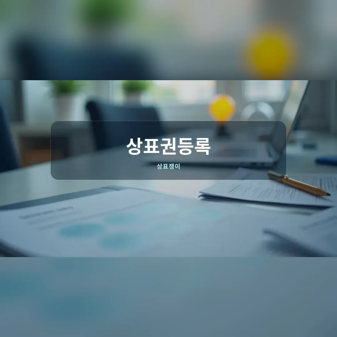 상표권등록을 고민하는 사업자의 책상