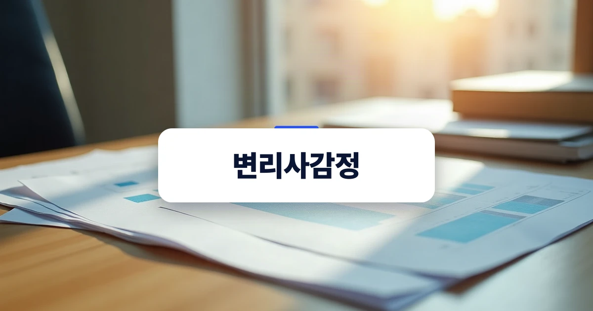 변리사감정의 중요성과 분석 과정을 상징하는 깔끔한 데스크 공간