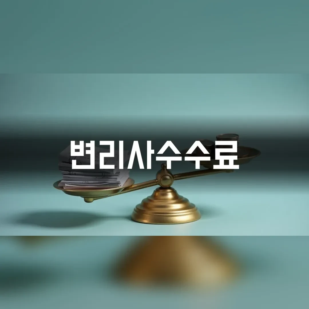 변리사수수료 — 금색 저울 위에 쌓인 동전