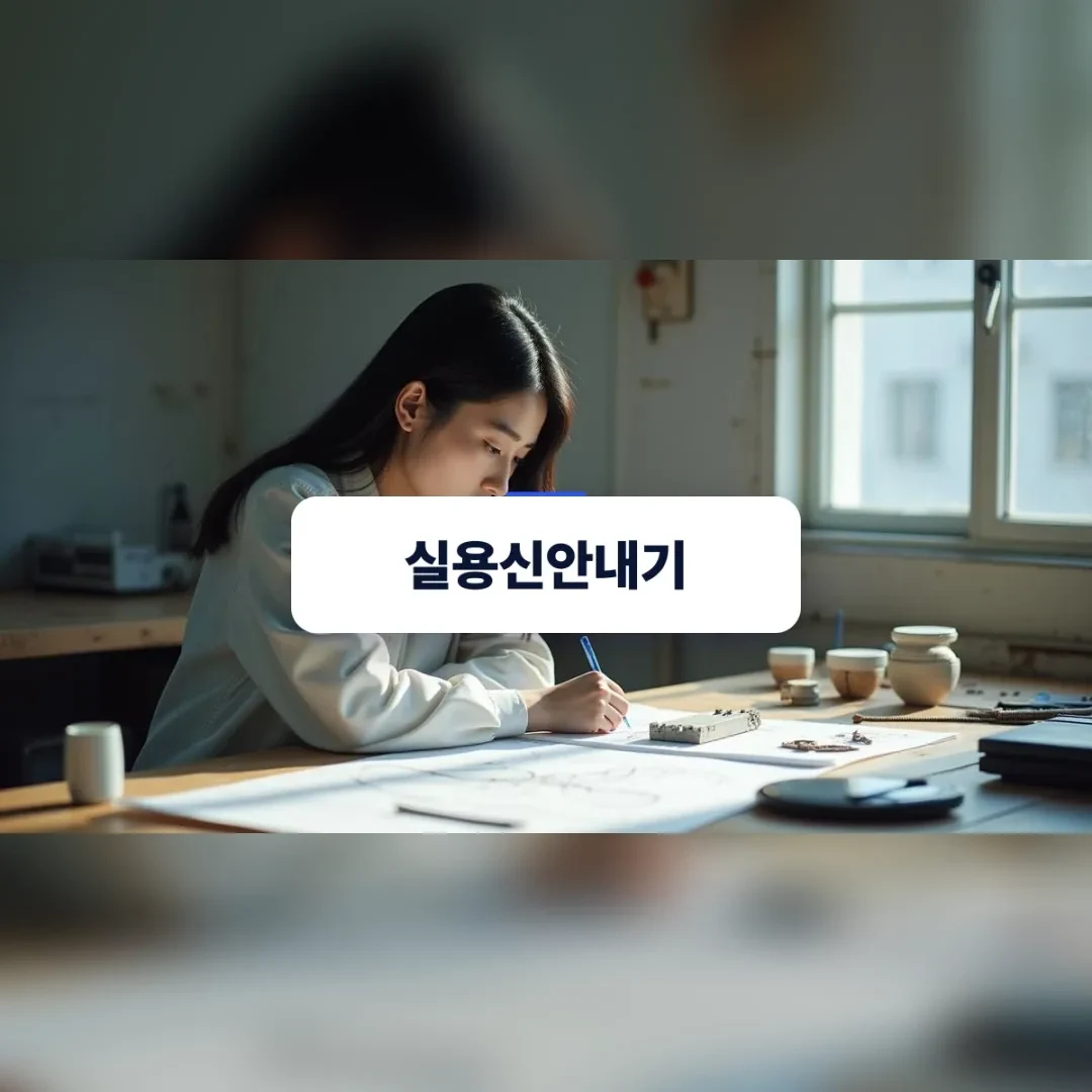 제품 도면과 부품을 비교하며 실용신안 등록을 검토하는 한국인 사업자