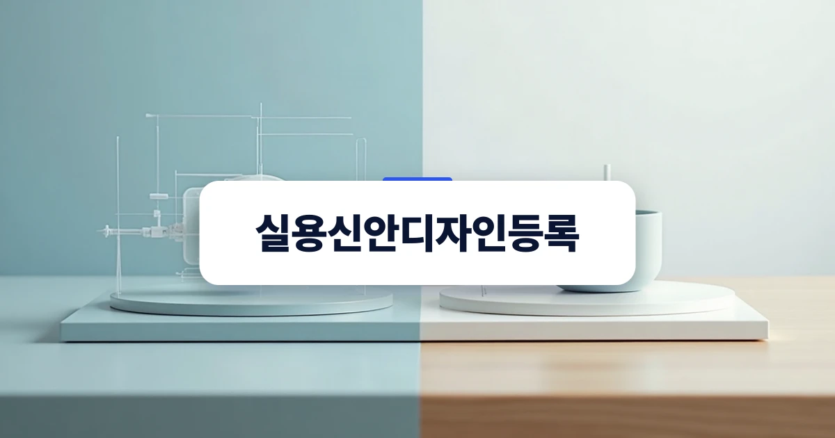 제품의 내부 구조 기술과 외관 디자인을 함께 나타내는 시각적 개념 이미지
