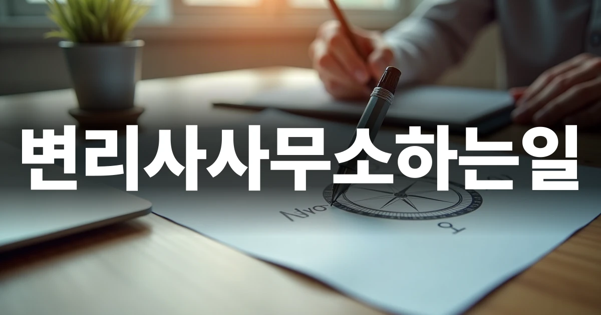 변리사사무소하는일과 전략적 권리 확보를 상징하는 도구들