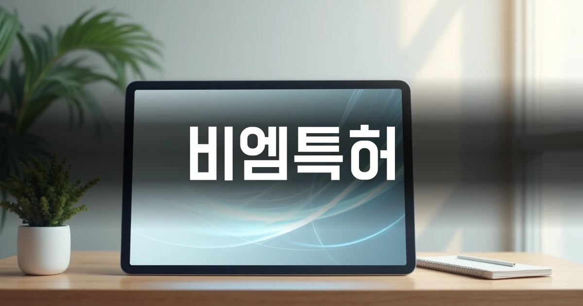 비엠특허 개념과 사업자 가이드를 설명하는 전문적인 디자인의 표지 이미지